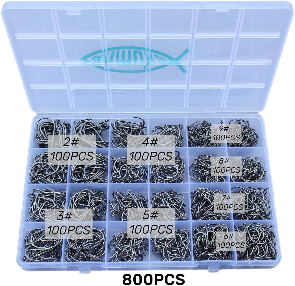 Fishing Hooks Freshwater Saltwater Fish Hooks Bulk Fishing Hooks Set Worm Catfish Hooks Fish Gear Equipment Supplies
