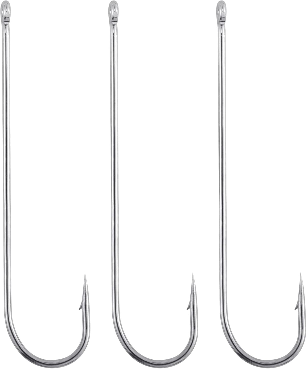 100 Pack Extra Long Shank Aberdeen Fishing Hooks - Perfect for Crappie, Bass, Bream, Bluegill & Panfish!