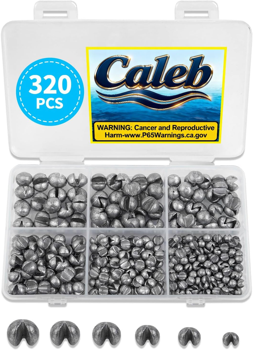 200/320Pcs Split Shot Fishing Weights Sinkers, 5/6 Sizes