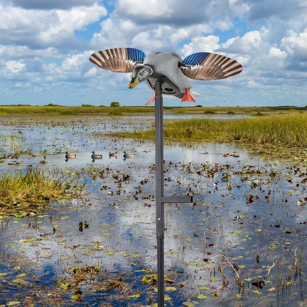 11.3 FT Mallard Duck Decoys Extension Pole,Outdoor Duck Decoy Stand Hunting Pole Works with Spinning Wing Decoys,Ducks Hunting Accessories(Duck Decoy Not Included)