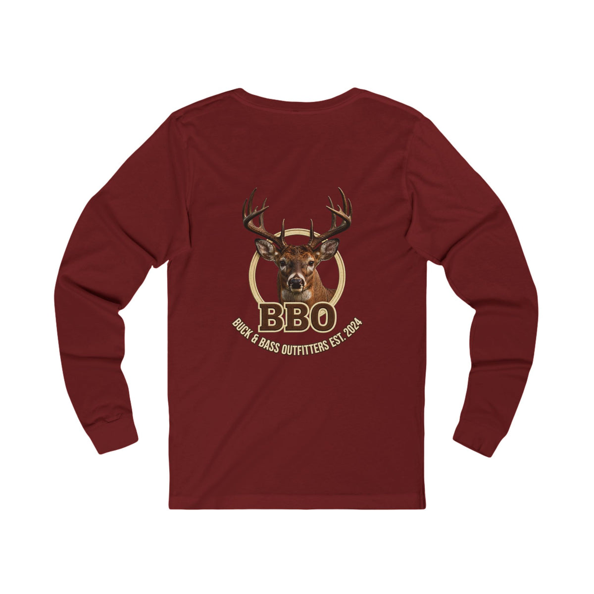 BBQ Buck Long Sleeve Tee — Deer Hunter BBQ Graphic Shirt