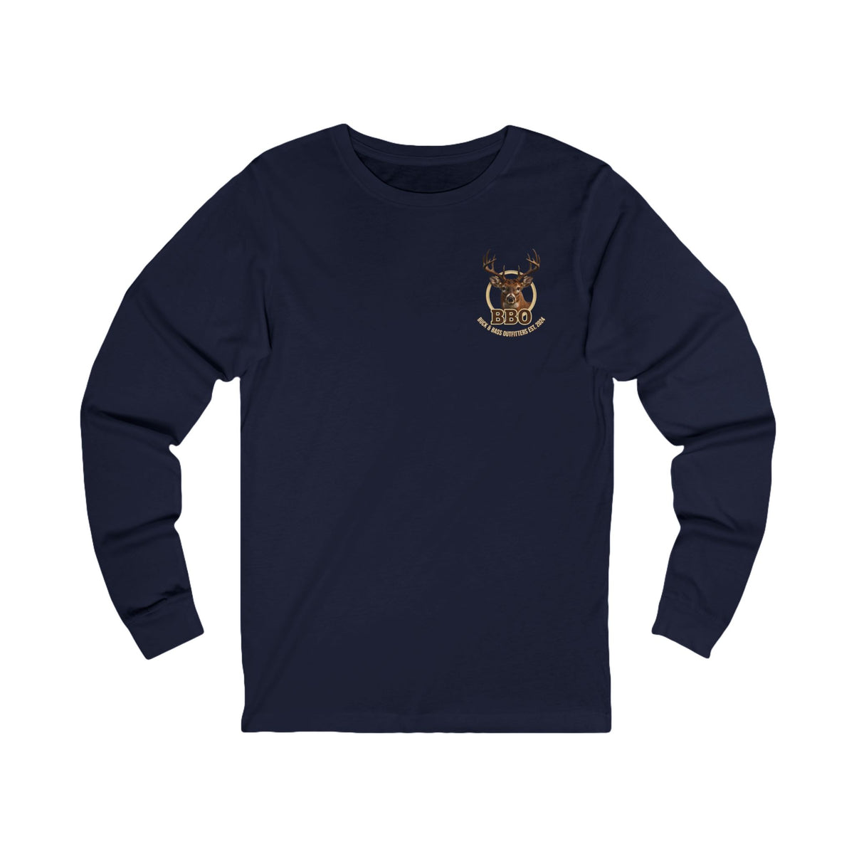 BBQ Buck Long Sleeve Tee — Deer Hunter BBQ Graphic Shirt