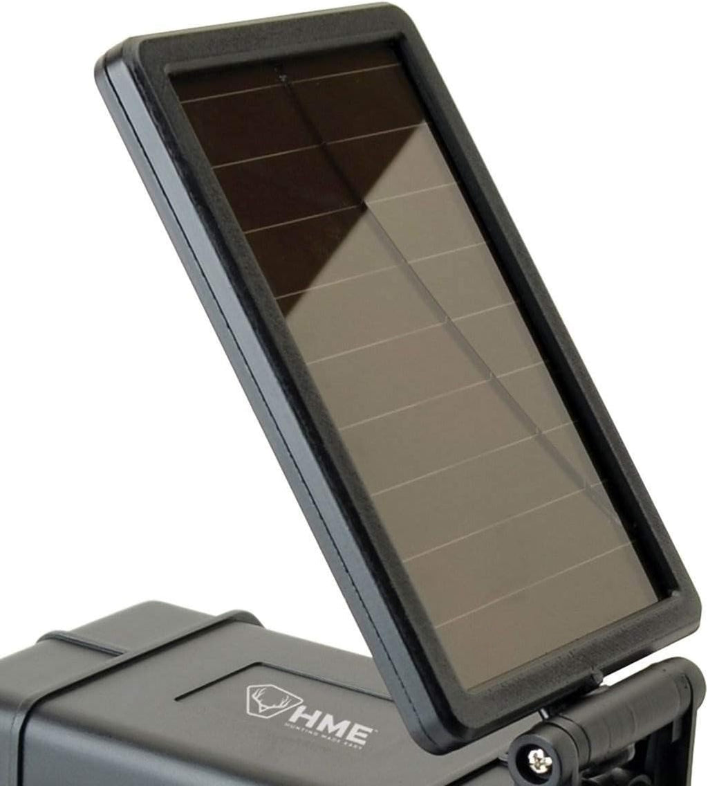 Trail Camera 12V/Solar Auxiliary Power Pack Durable Weather-Resistant Housing Easy Installation & Versatile Compatibility, Black