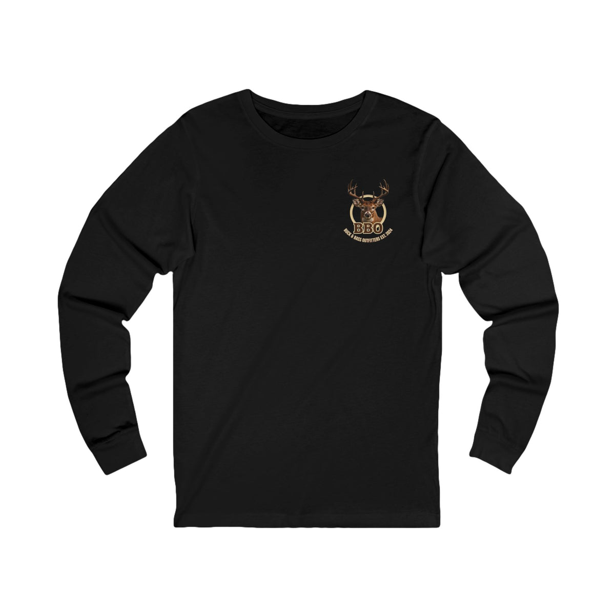 BBQ Buck Long Sleeve Tee — Deer Hunter BBQ Graphic Shirt