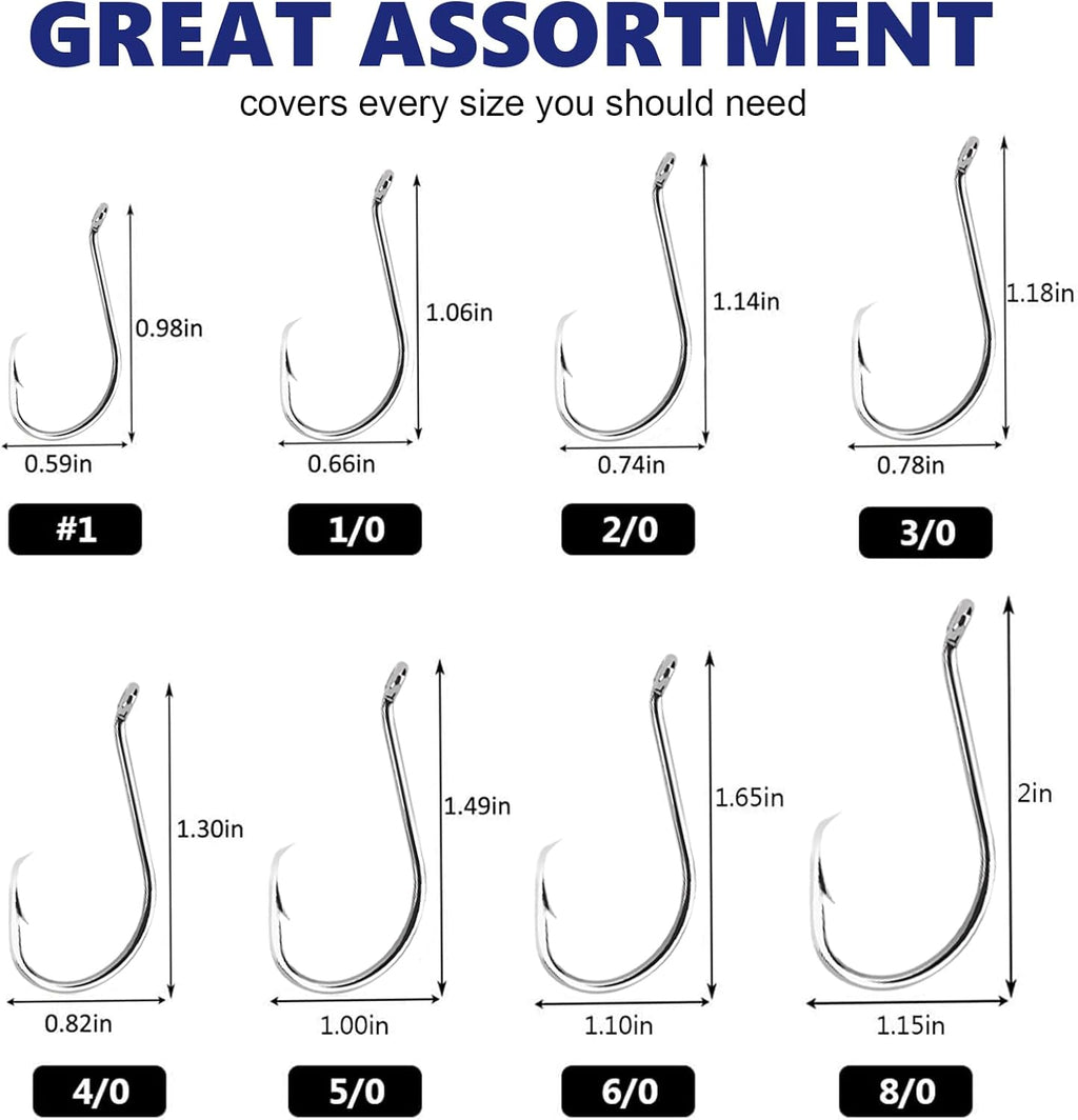 Circle Hooks Saltwater Fishing Hooks for Catfish Octopus Fish Hook