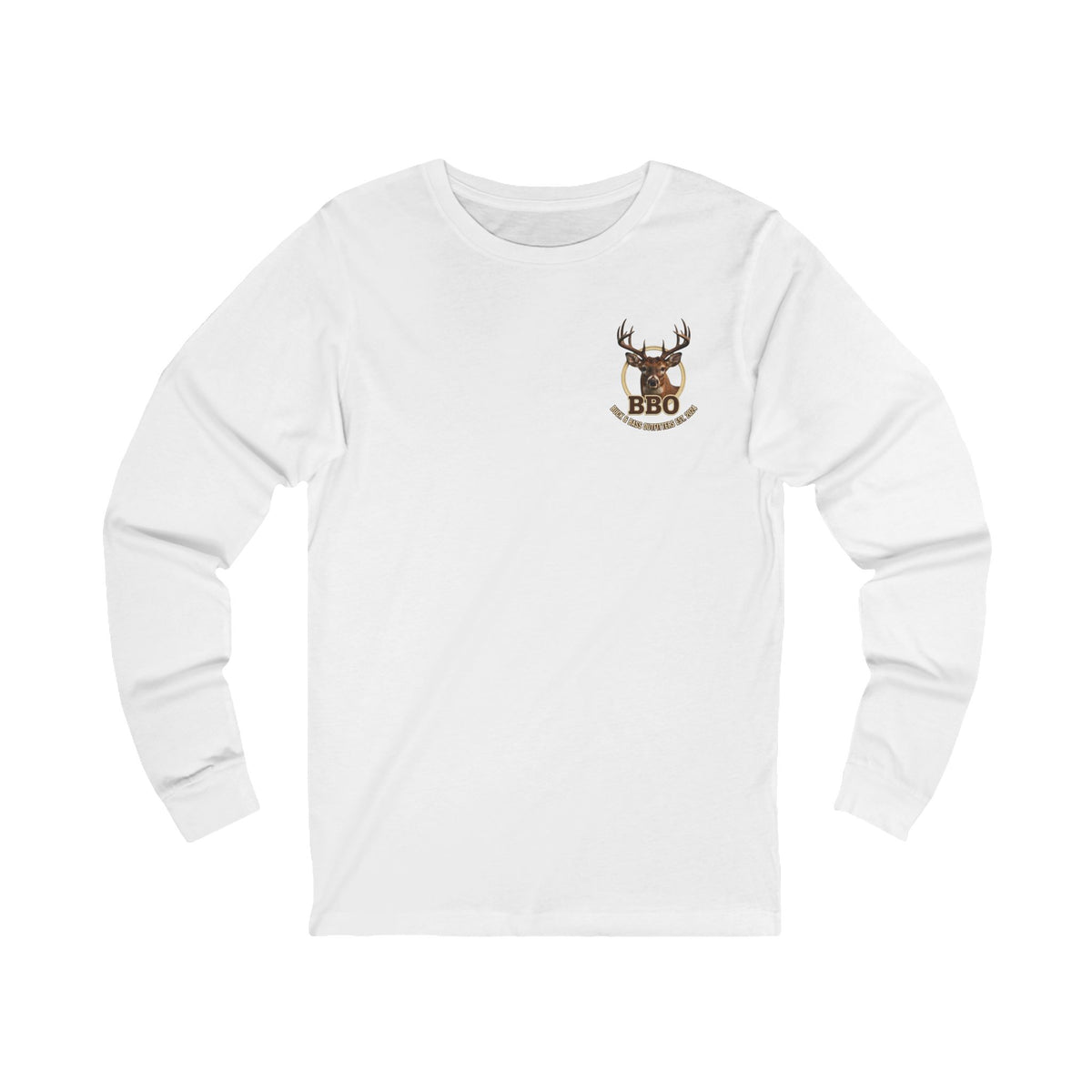 BBQ Buck Long Sleeve Tee — Deer Hunter BBQ Graphic Shirt