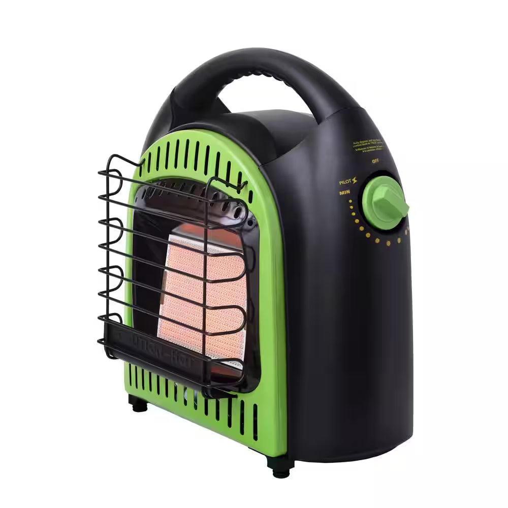 Portable 10,000 BTU Thermostatic Infrared Propane Camping Heater for 1 Lb. LP Tank