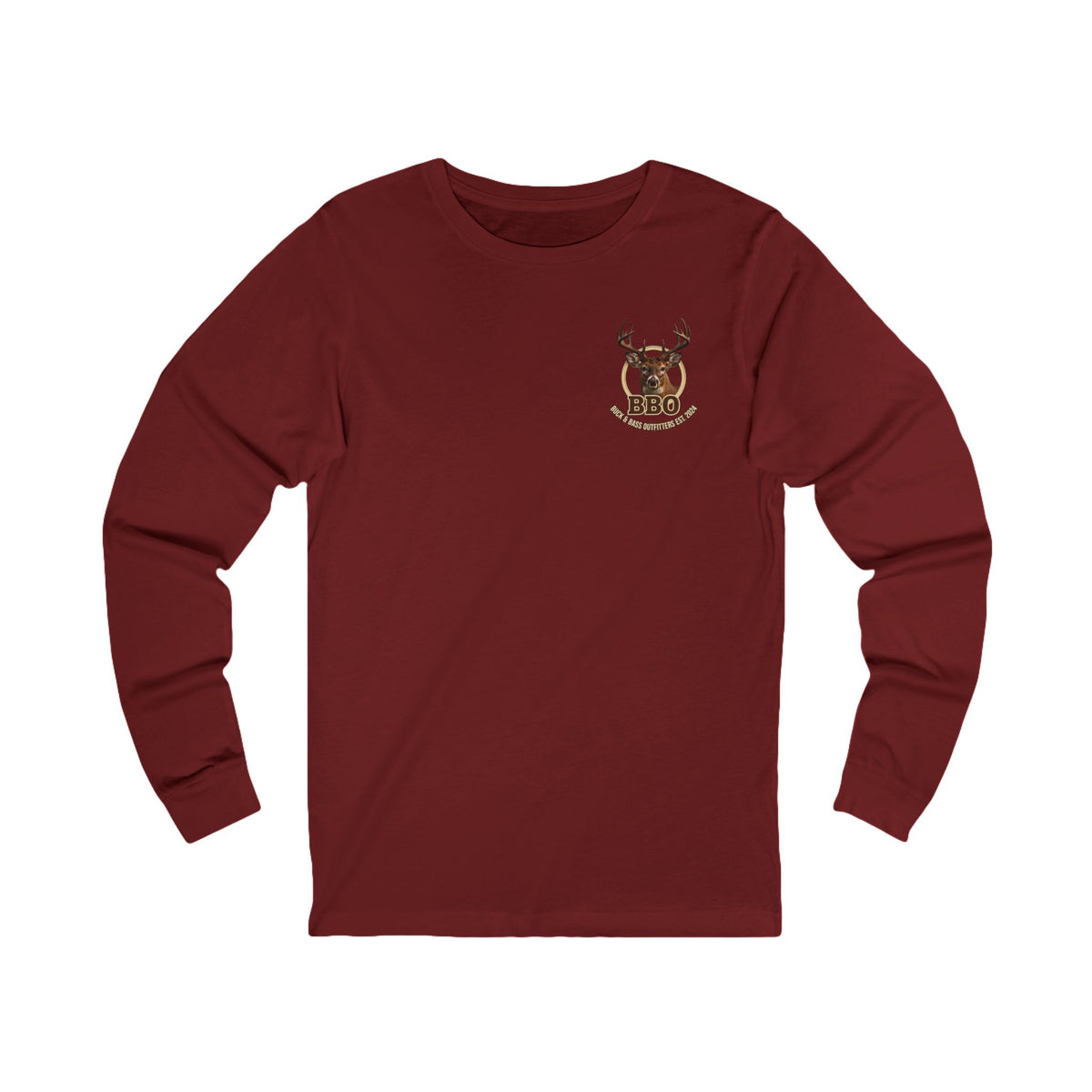 BBQ Buck Long Sleeve Tee — Deer Hunter BBQ Graphic Shirt