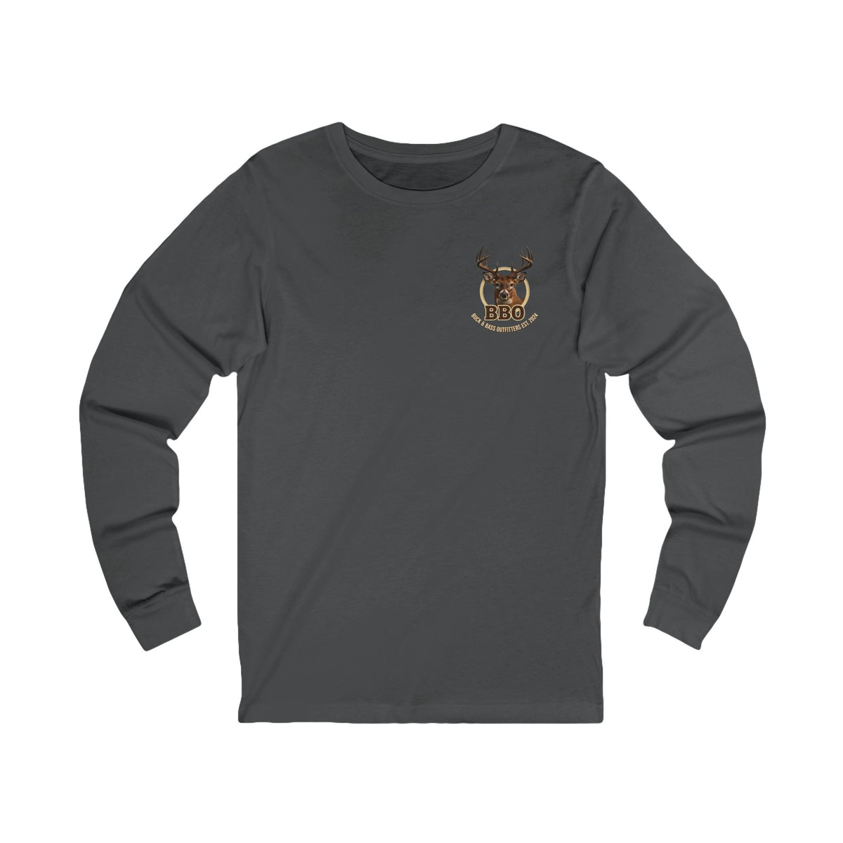 BBQ Buck Long Sleeve Tee — Deer Hunter BBQ Graphic Shirt