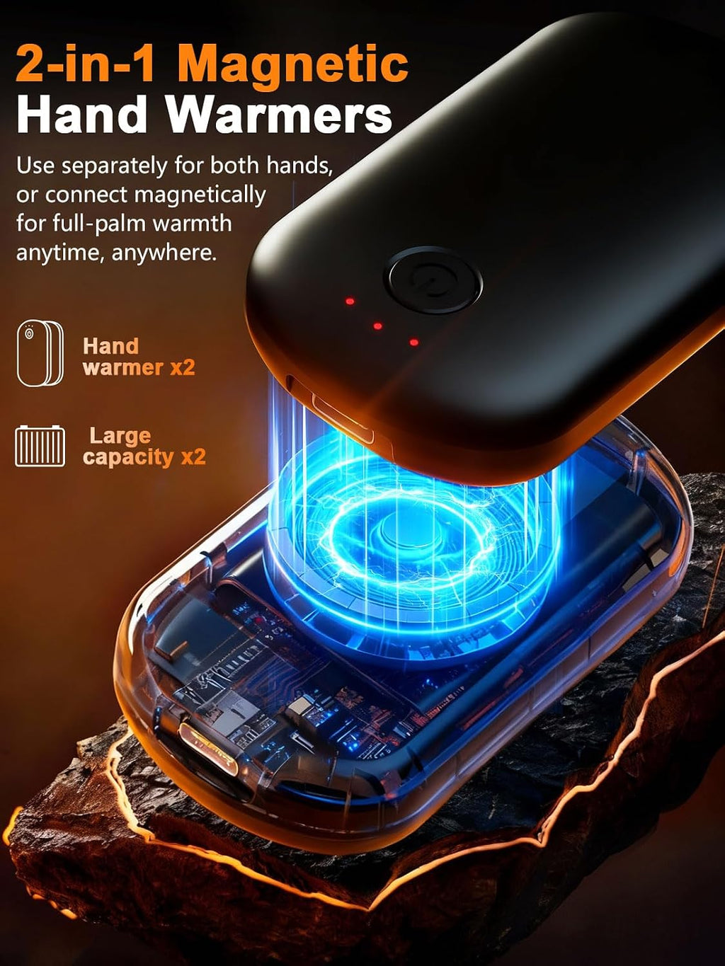Tiny Toasty Tacos: Rechargeable Hand Warmers for Your Frosty Fingers - 6000Mah of Snuggly Heat for 24 Hours of Winter Shenanigans!