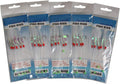 10 Packs Sabiki Rigs Fishing Flasher Lures Bait Rigs Fish Skin, Glow Fishing Beads High Carbon Hooks for Freshwater/Saltwater