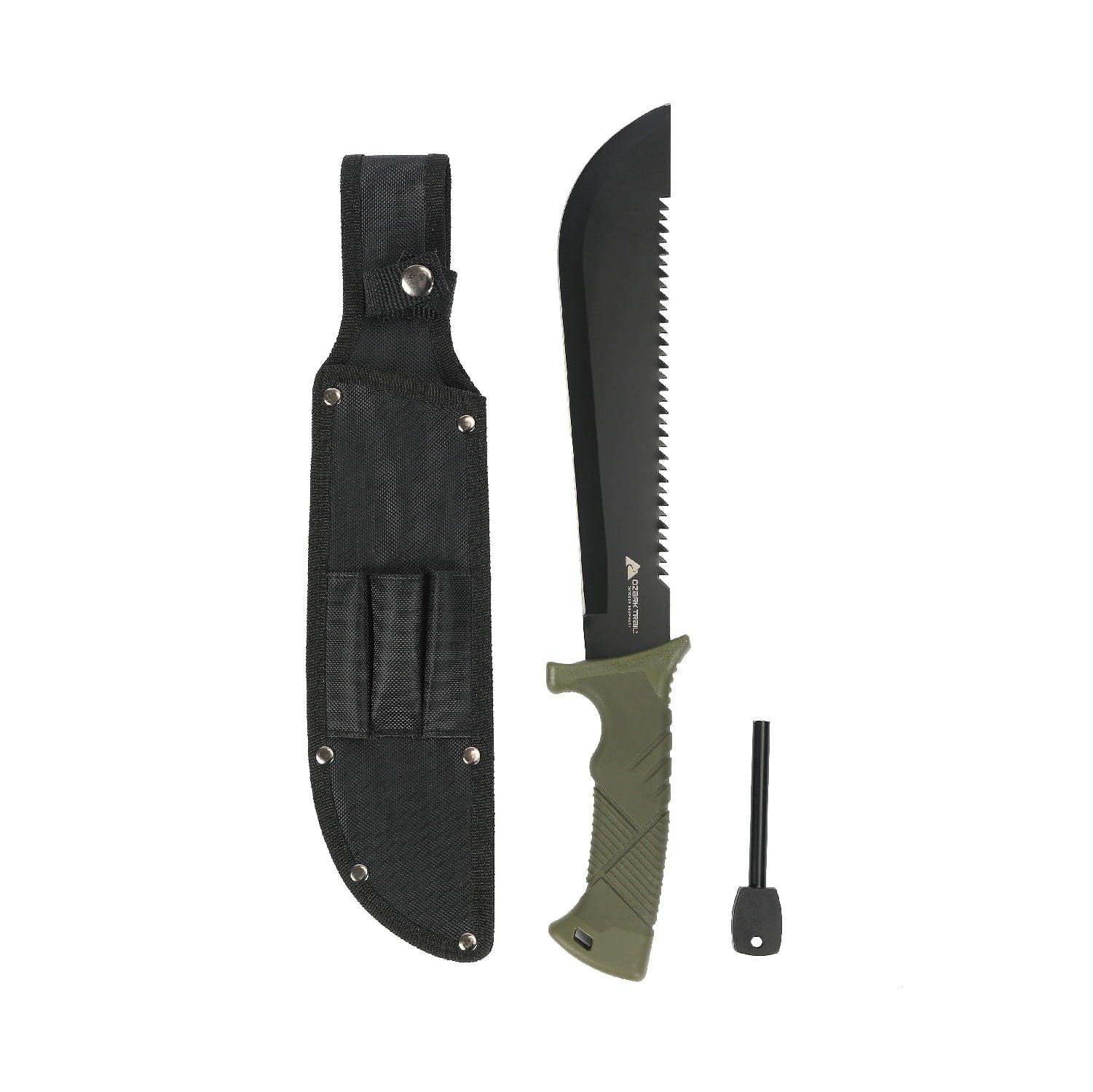 10" Sawtooth Machete with Sheath and Fire Starter