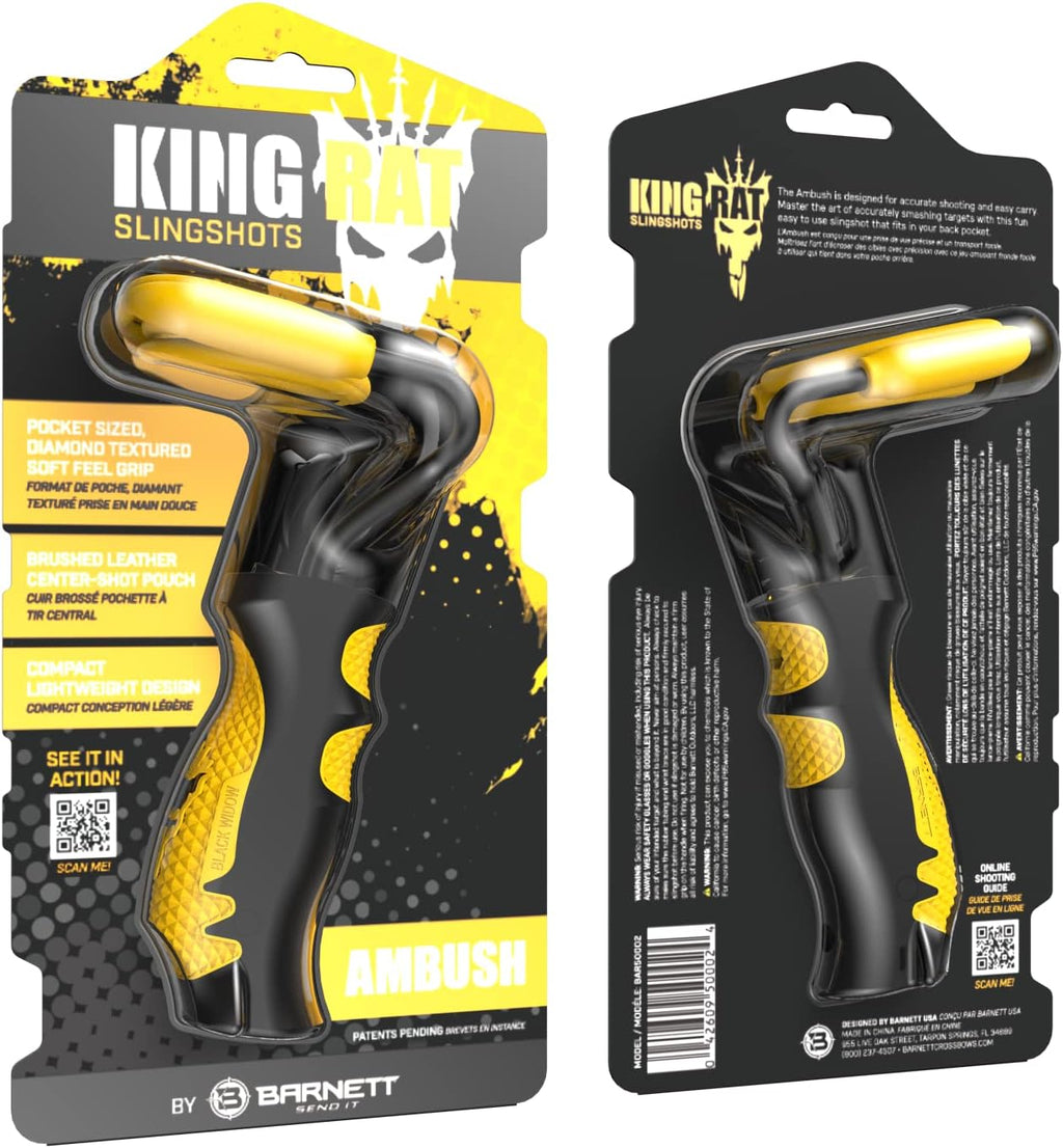 - King Rat Slingshots, Black Widow & Ambush Slingshots - Different Bundle Options