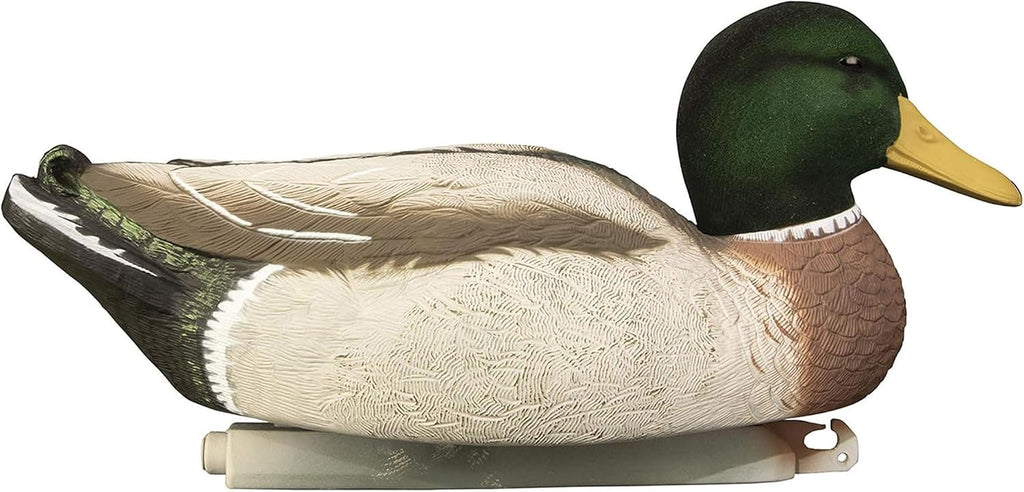 Magnum Mallard Duck Decoys | High Contrast Visibility | Unsinkable with Swivel Heads | Flocked, Painted, or Flocked Heads with Bag | Foam Filled, | Easy Setup, Weighted Keels | 6 Count