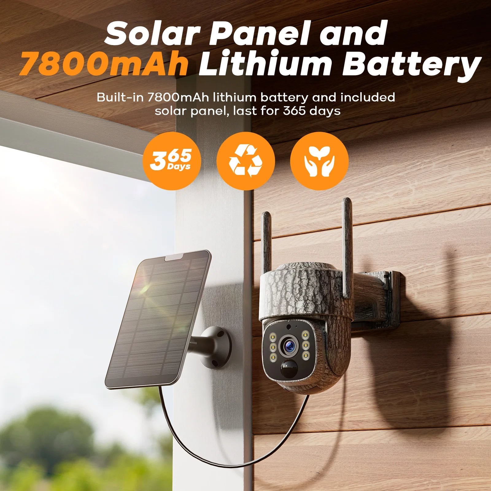 4G LTE Solar Trail Camera Cellular Live Feed 2.5K 360° View Game Camera Auto Tracking No Wifi Needed for Hunting&Outdoor Security