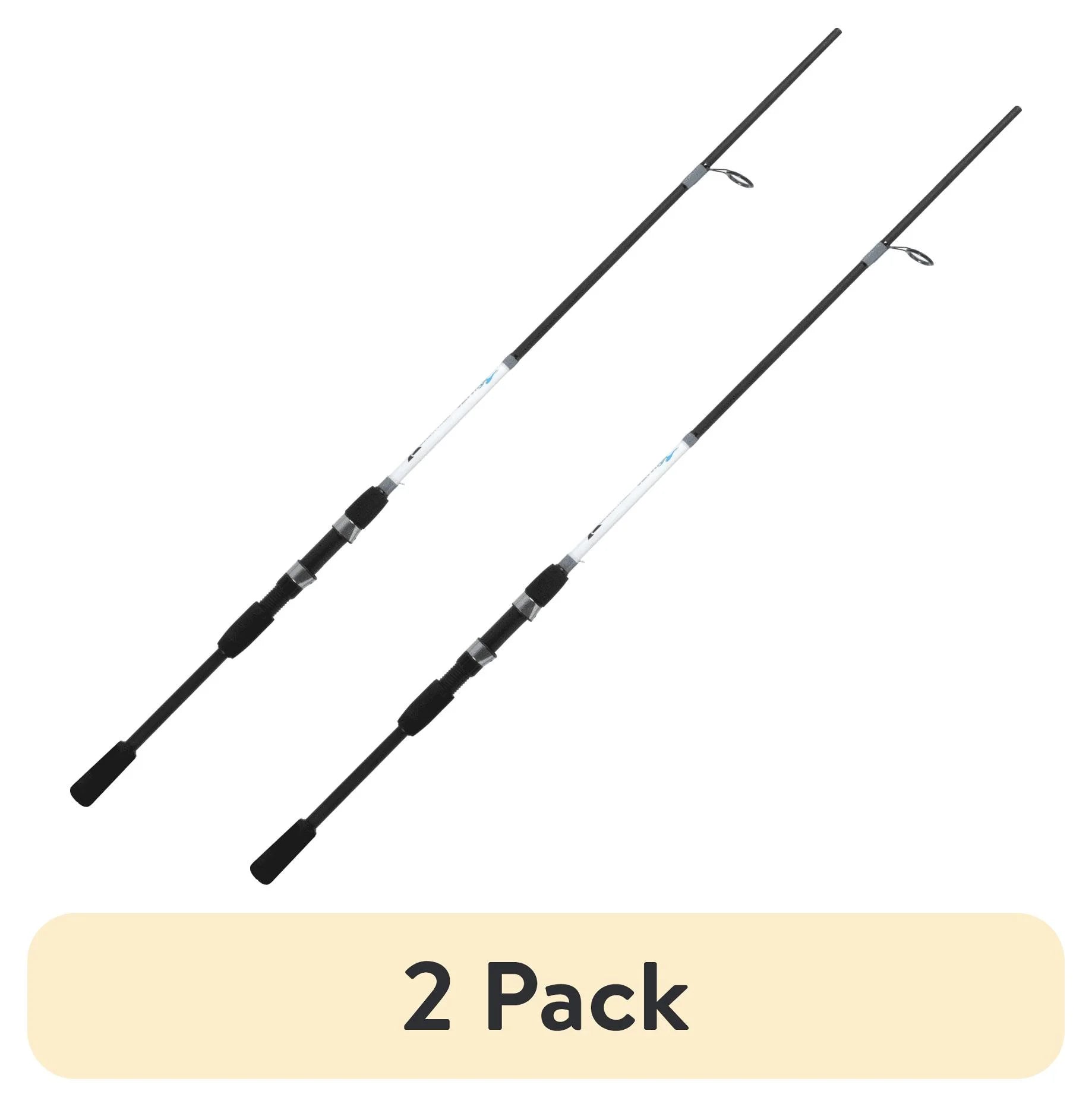 (2 Pack)  Inshore Fishing Rod, Medium, 7 Ft, Stainless Steel Guides, 2-Piece