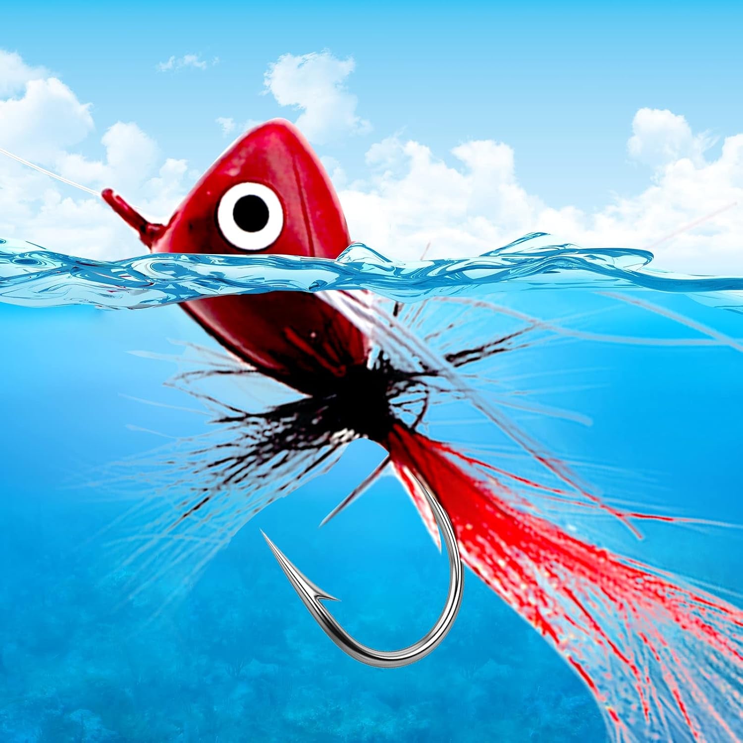 Fly Fishing Poppers Dry Flies Topwater Lures Bass Trout Kit Pro XL