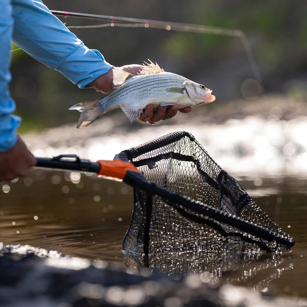 Pontus Floating Fishing Landing Net with Built-In Length Scale