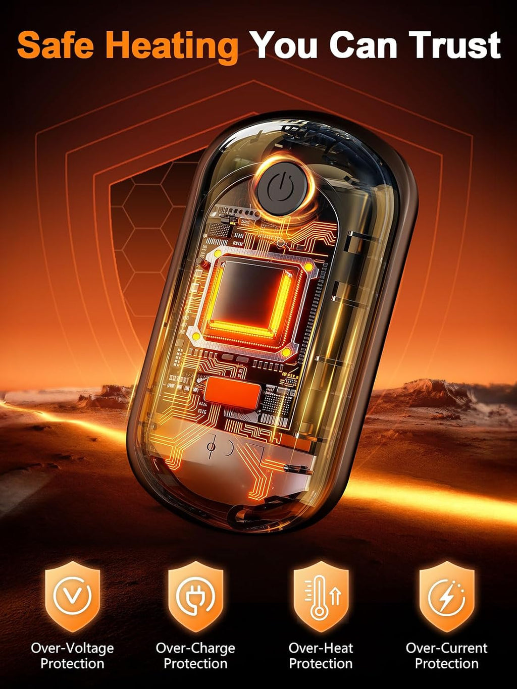 Tiny Toasty Tacos: Rechargeable Hand Warmers for Your Frosty Fingers - 6000Mah of Snuggly Heat for 24 Hours of Winter Shenanigans!