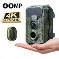 Trail Camera 48MP 4K HD Deer Game Camera Infrared Night Vision Waterproof Motion Activated Wildlife Scouting Hunting Trail Cam with 120°Wide Angle Lens 2.0" LCD Screen