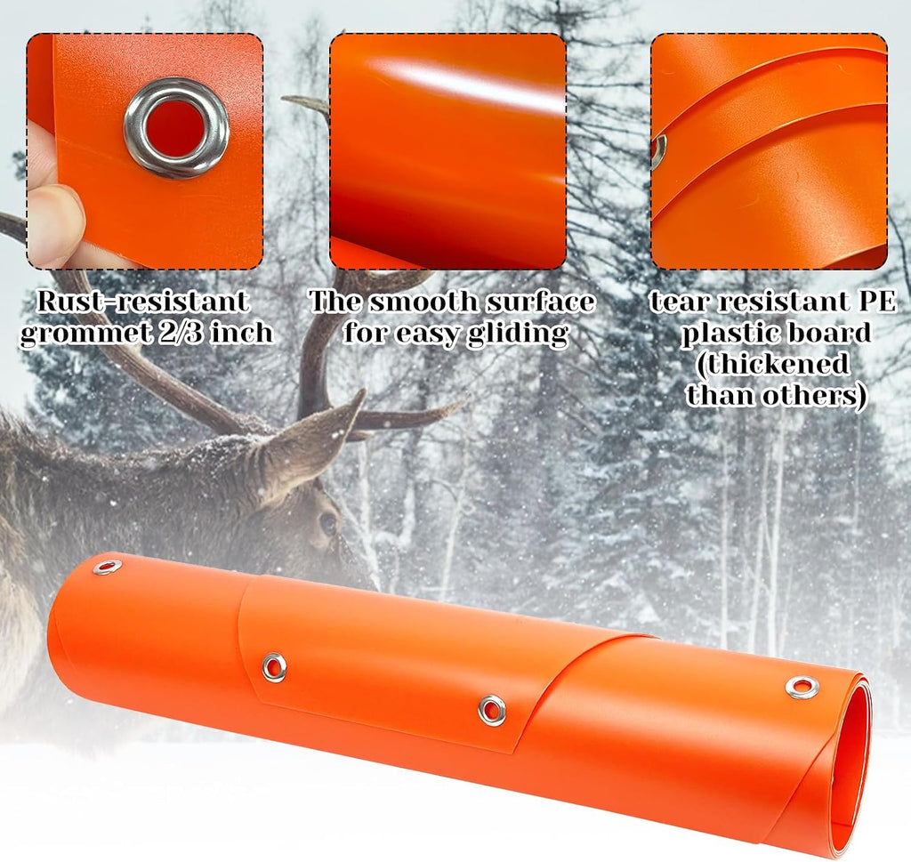 Heavy Duty Deer Drag Sled Game Glide with 2Pcs Deer Drag Strap，Deer Cart Game Hauler Thickened Tear-Resistant Hunting Accessories and Gear ，Multi-Purpose Utility Sled for Hauling Deer Hunting