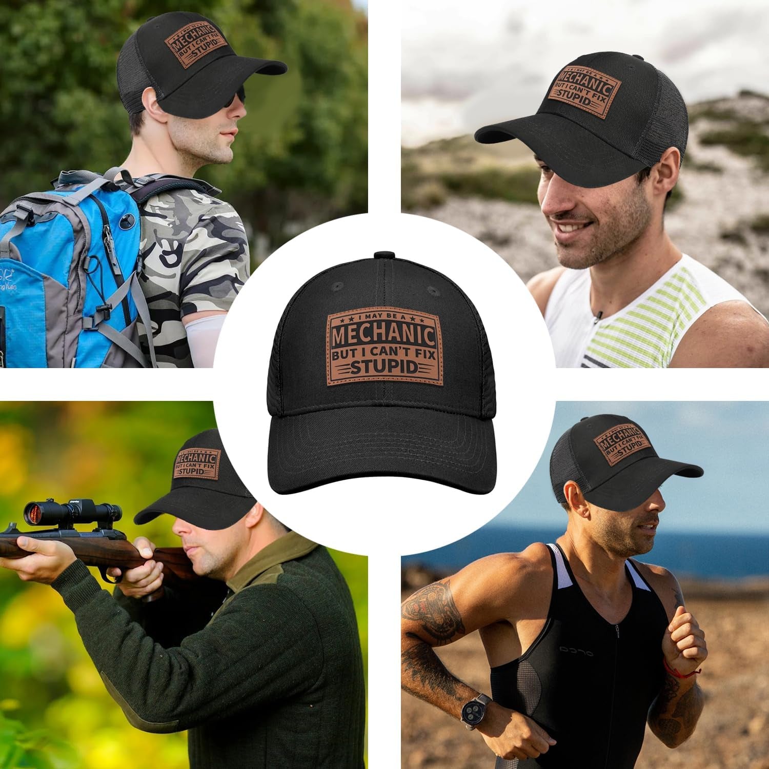 Funny Hats for Mechanics - Mechanic Gifts for Men - Mesh-Back Trucker Hat Brithday for Men