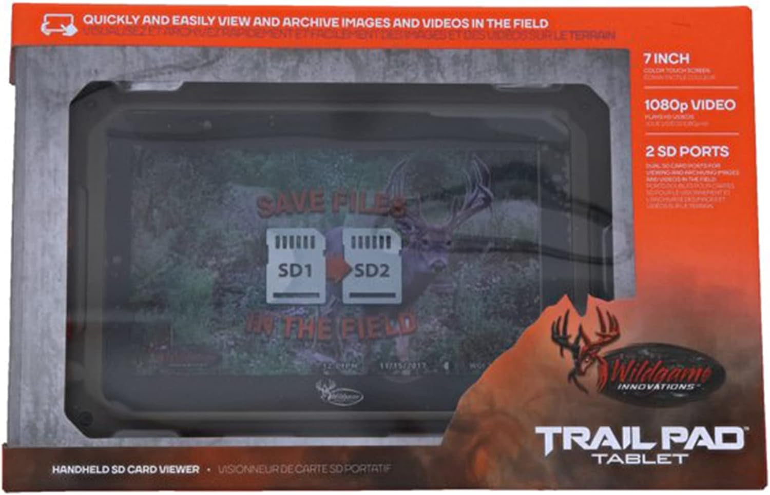 Trail Pad Tablet VU70 Dual SD Card Viewer for Hunting & Wildlife Observation Durable Weather-Resistant Memory Card Reader with 7" Touch Screen