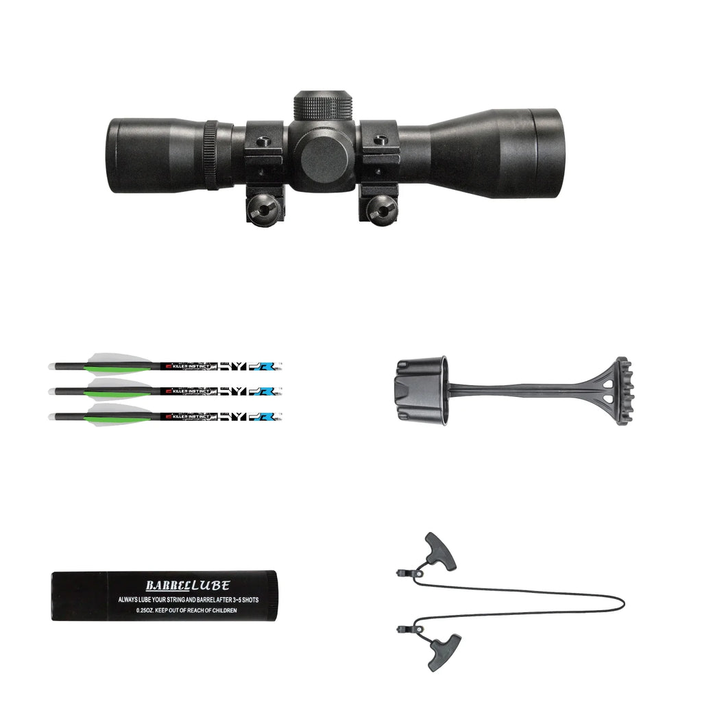 Lethal 405 Crossbow Bow Archery Pro Package with 3 Bolts, Camo