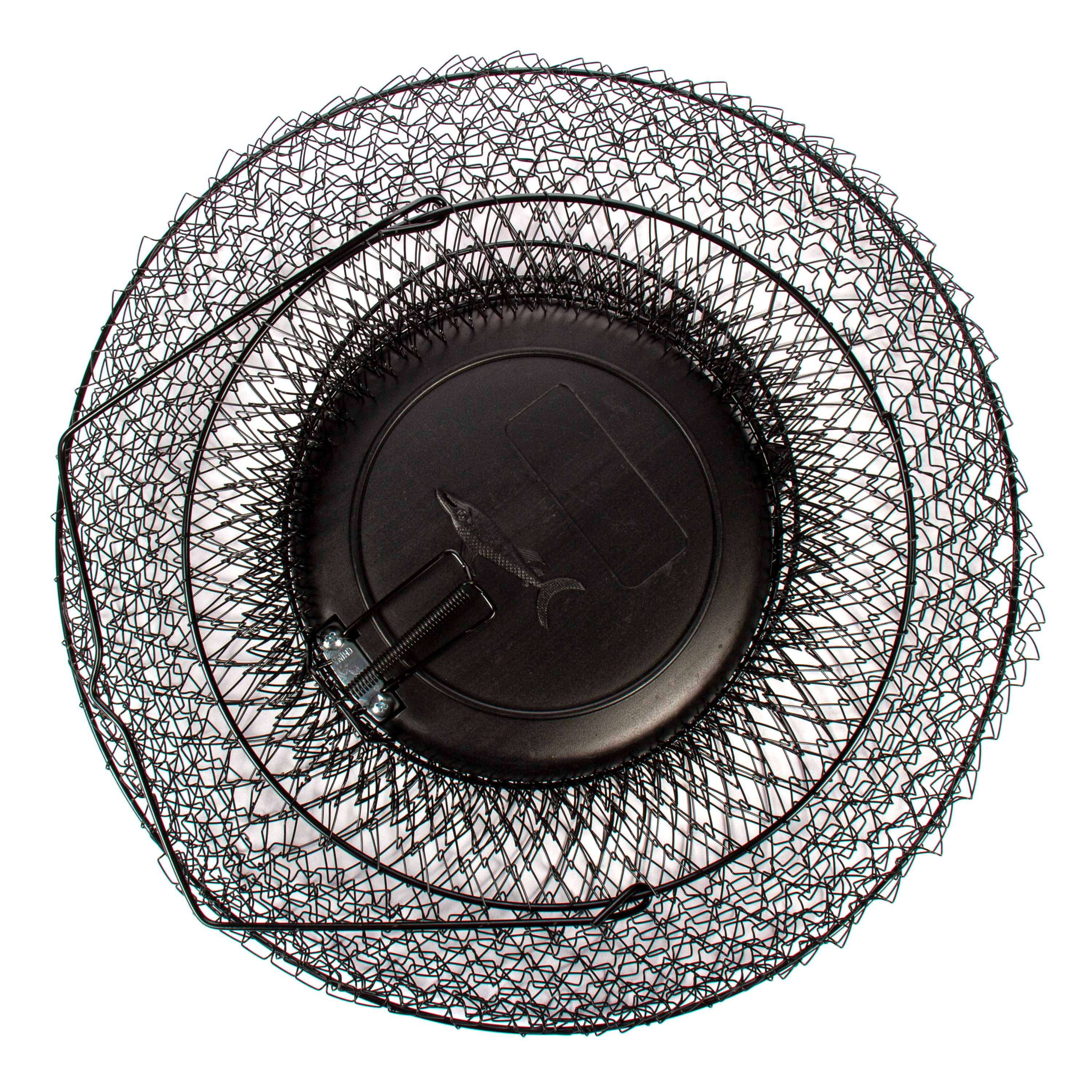 15 in X 21 in Collapsible Floating Wire Fishing Basket with Trap Doors and Handle