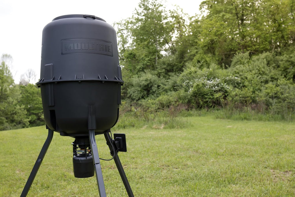 Deer Feeder Connected - 250 Lb, Tripod Deer Feeder, Cellular
