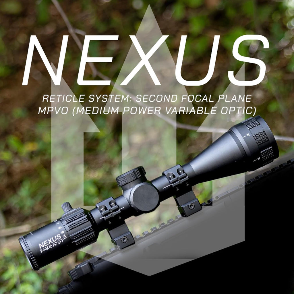 Nexus 2-10X40 MPVO Rifle Scope - AO SFP Hunting Optic
