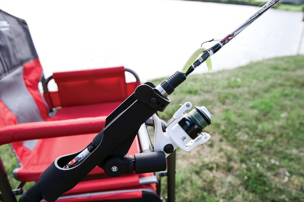 Universal Fishing Rod Holder Chair Attachment, Black