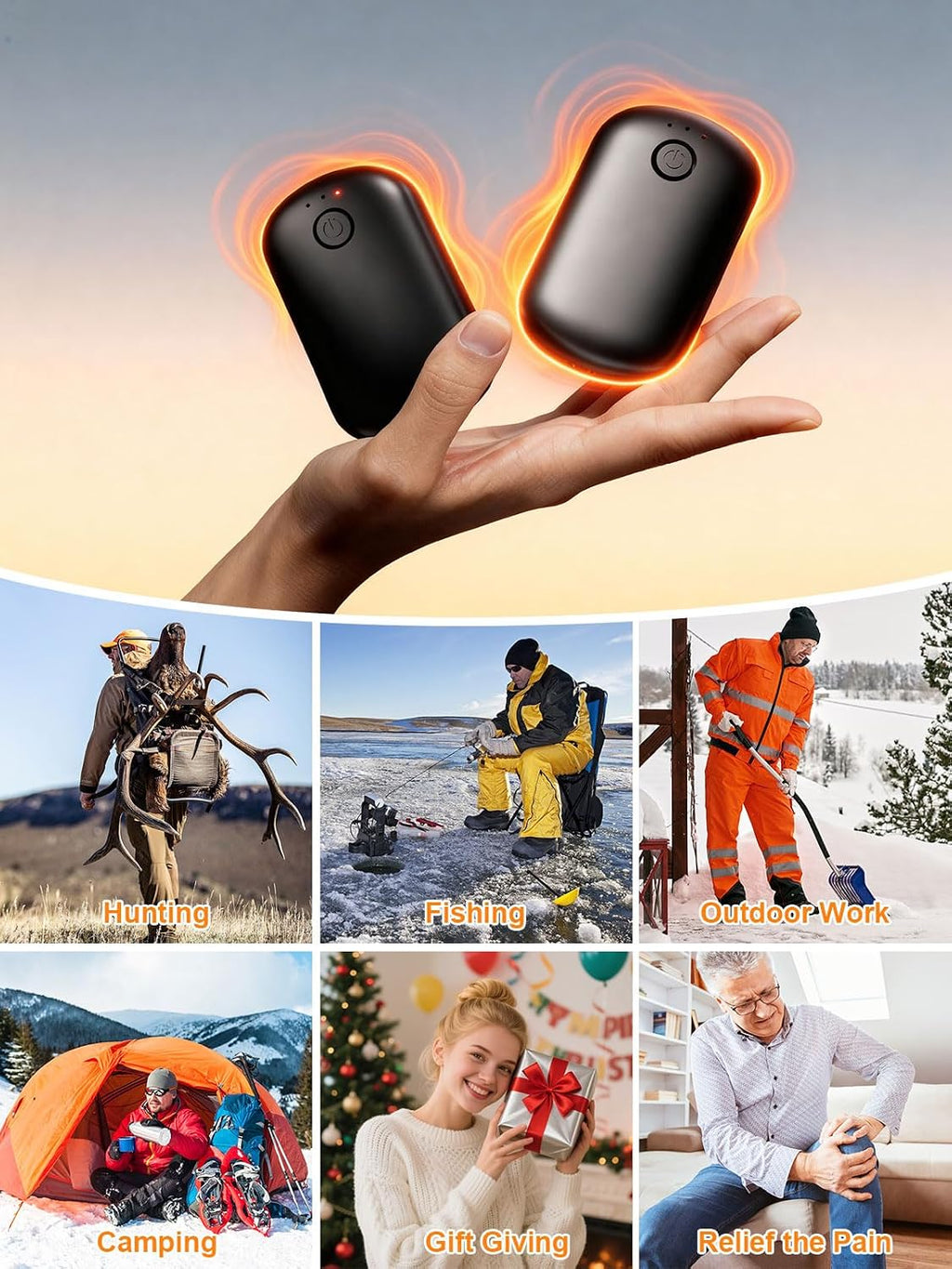 Tiny Toasty Tacos: Rechargeable Hand Warmers for Your Frosty Fingers - 6000Mah of Snuggly Heat for 24 Hours of Winter Shenanigans!