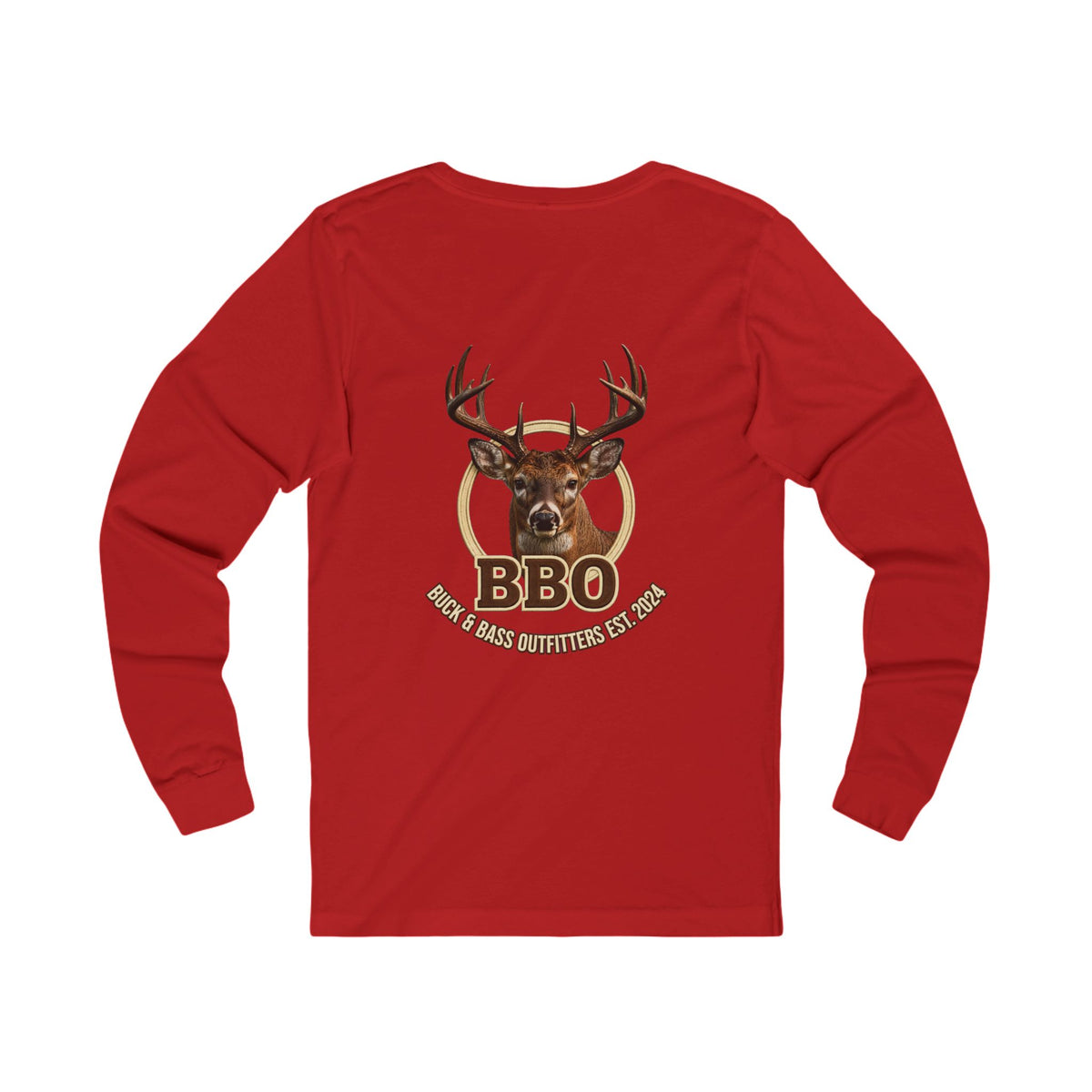 BBQ Buck Long Sleeve Tee — Deer Hunter BBQ Graphic Shirt