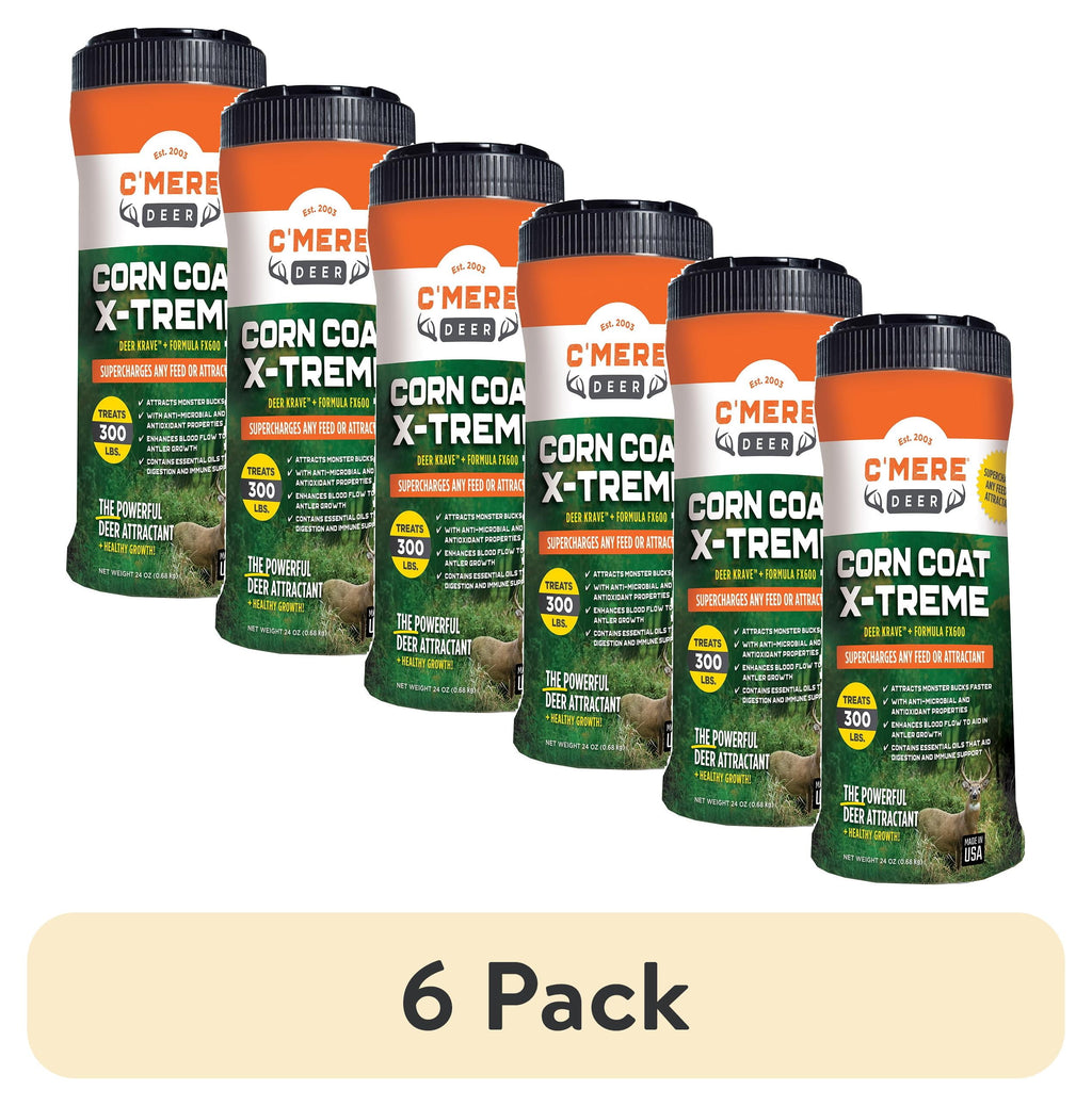 (6 Pack)  Corn Coat X-Treme Deer Attractant, 24 Oz – FX600 + Deer Krave Enhanced Formula