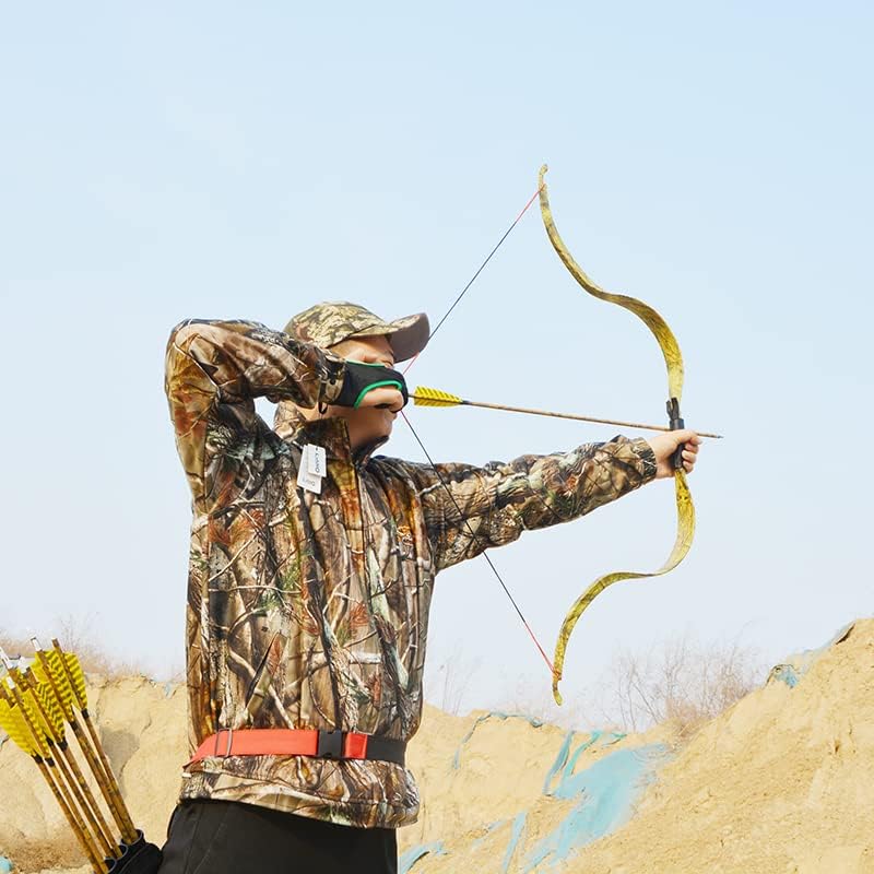 30” Archery Carbon Arrows Hunting Arrows with 4” Turkey Feather Removable Tips Targeting Practice Arrows 500 Spine for Compound & Recurve & Traditional Bow 6/12Pcs