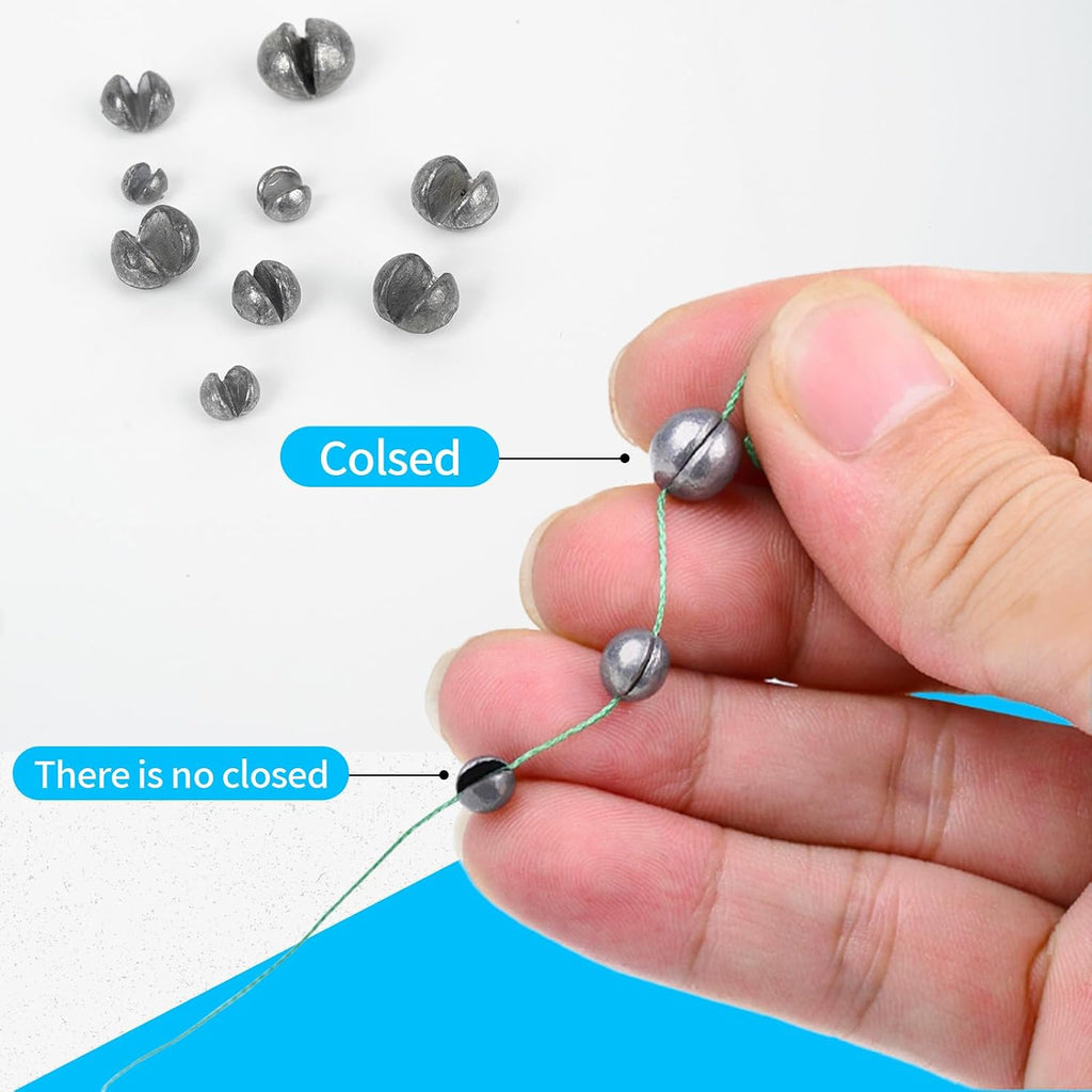 200/320Pcs Split Shot Fishing Weights Sinkers, 5/6 Sizes