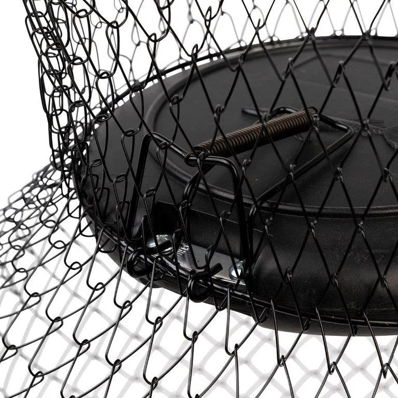 15 in X 21 in Collapsible Floating Wire Fishing Basket with Trap Doors and Handle
