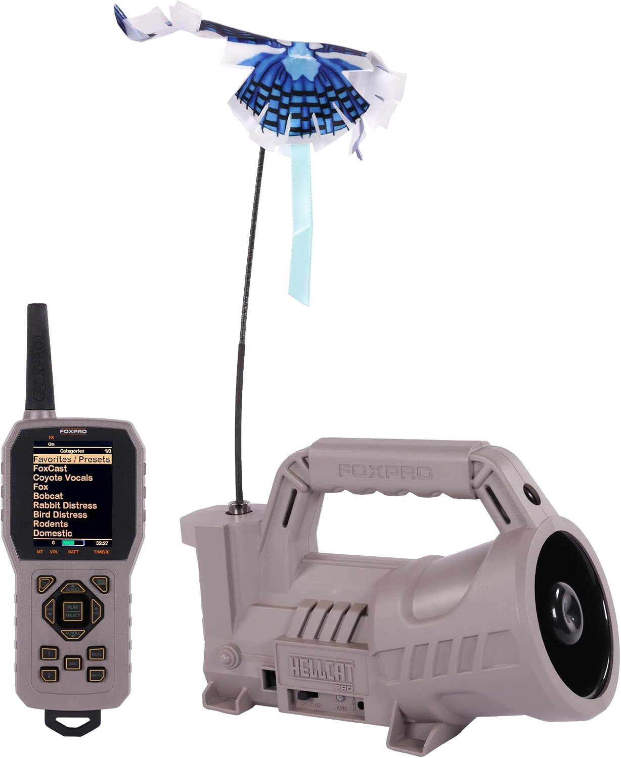 Hellcat PRO American Made Electronic Predator Call Remote Operated and Programmable Coyote, Fox, Hog Call for Hunting