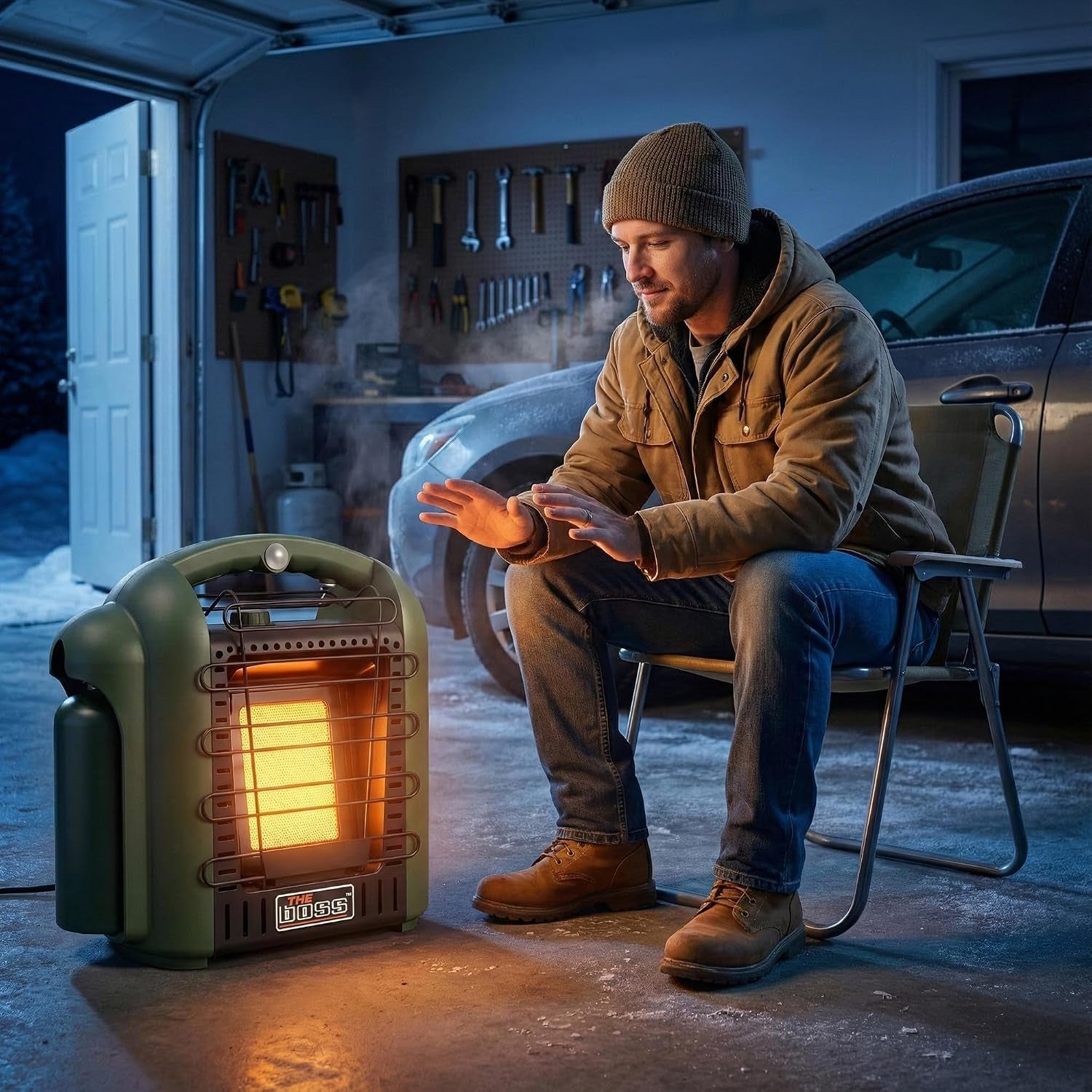 Propane Heater for Patio, 6000 BTU Portable Heater Outdoor Use Propane, Outdoor Space Heater for Camping