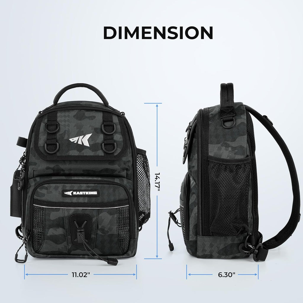 Kast King Baitspace Fishing Sling Bag, Fishing Backpack with Rod Holder