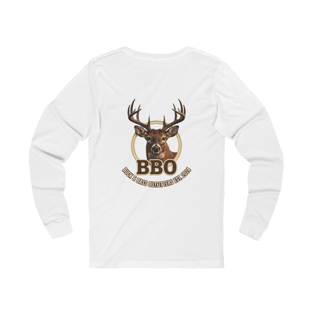 BBQ Buck Long Sleeve Tee — Deer Hunter BBQ Graphic Shirt