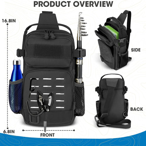 79 Pcs Fishing Tool Kit, Fishing Backpack with Tackle Boxes Fishing Pliers Kit Fishing Bait Lure Gear Kit Include Fish Hook Remover, Fishing Lures, Lip Gripper