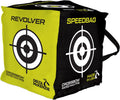 Speedbag Revolver 6-Sided Archery Target - 450 FPS Rated Portable Cube for Compound Bows, Recurve & Crossbows - High-Contrast Field Point Target with Easy Arrow Removal (12"X12"X12")