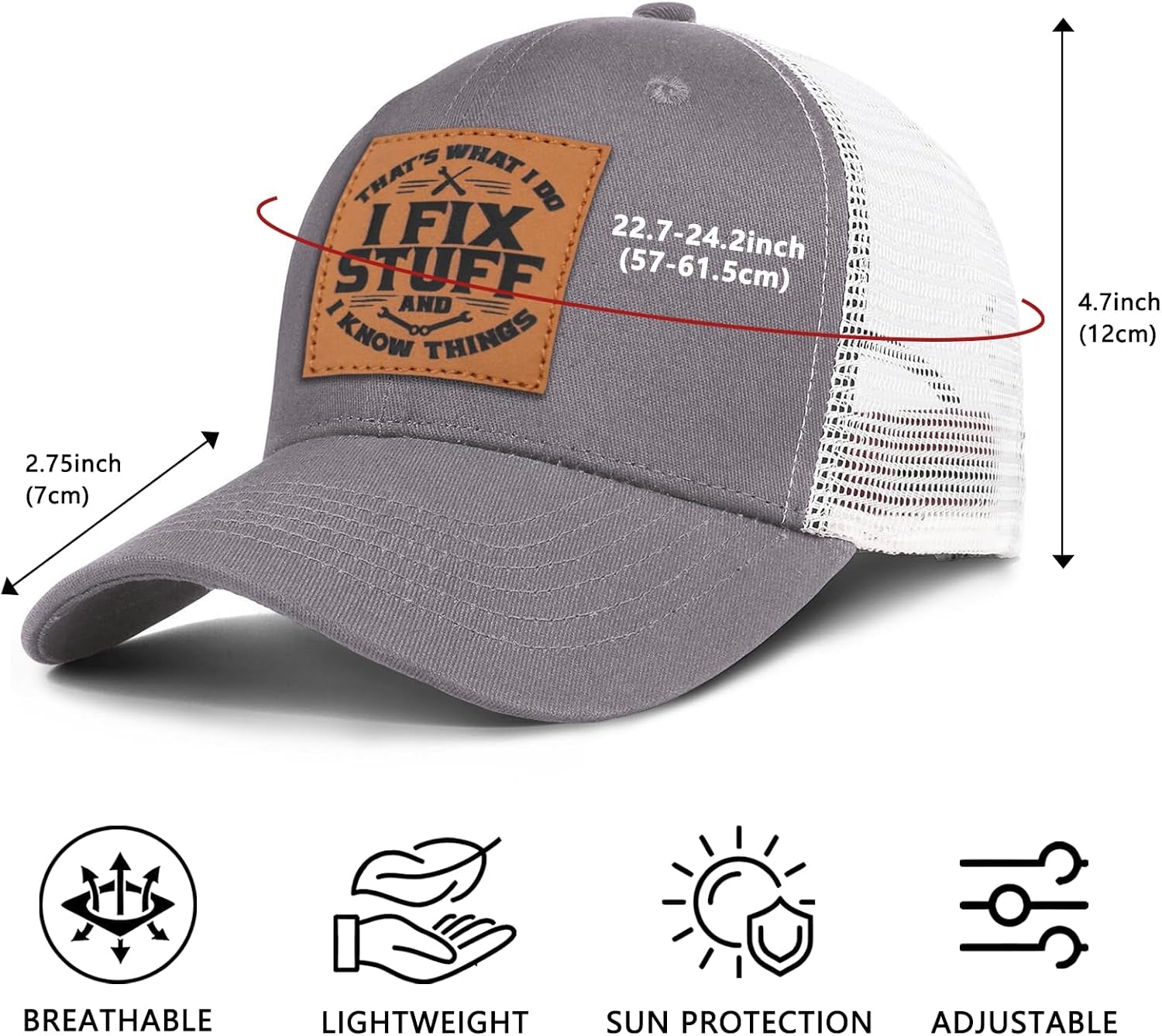 Funny Hats for Men, Dad Birthday Gifts Mens Baseball Cap, Trucker Hat Adjustable Ball Cap Fathers Day