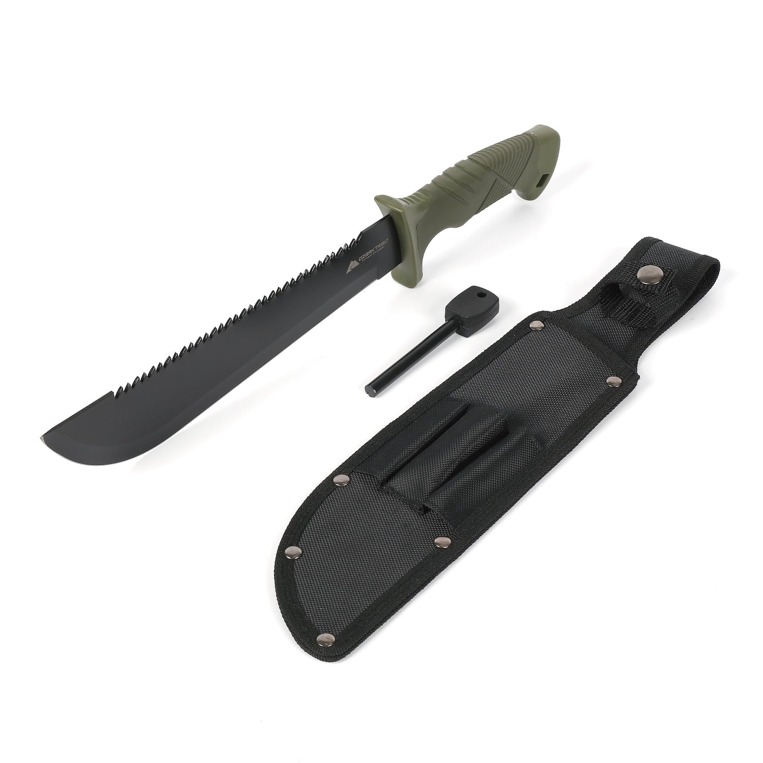 10" Sawtooth Machete with Sheath and Fire Starter