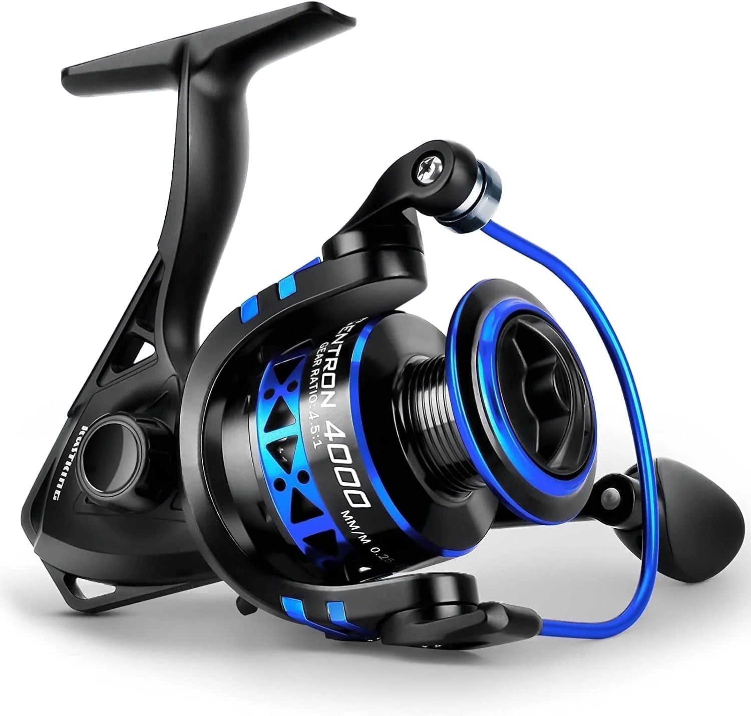 4000 Spinning Reels, 17.5Lbs Max Drag, 5.2:1 Gear Ratio-Centron Black
