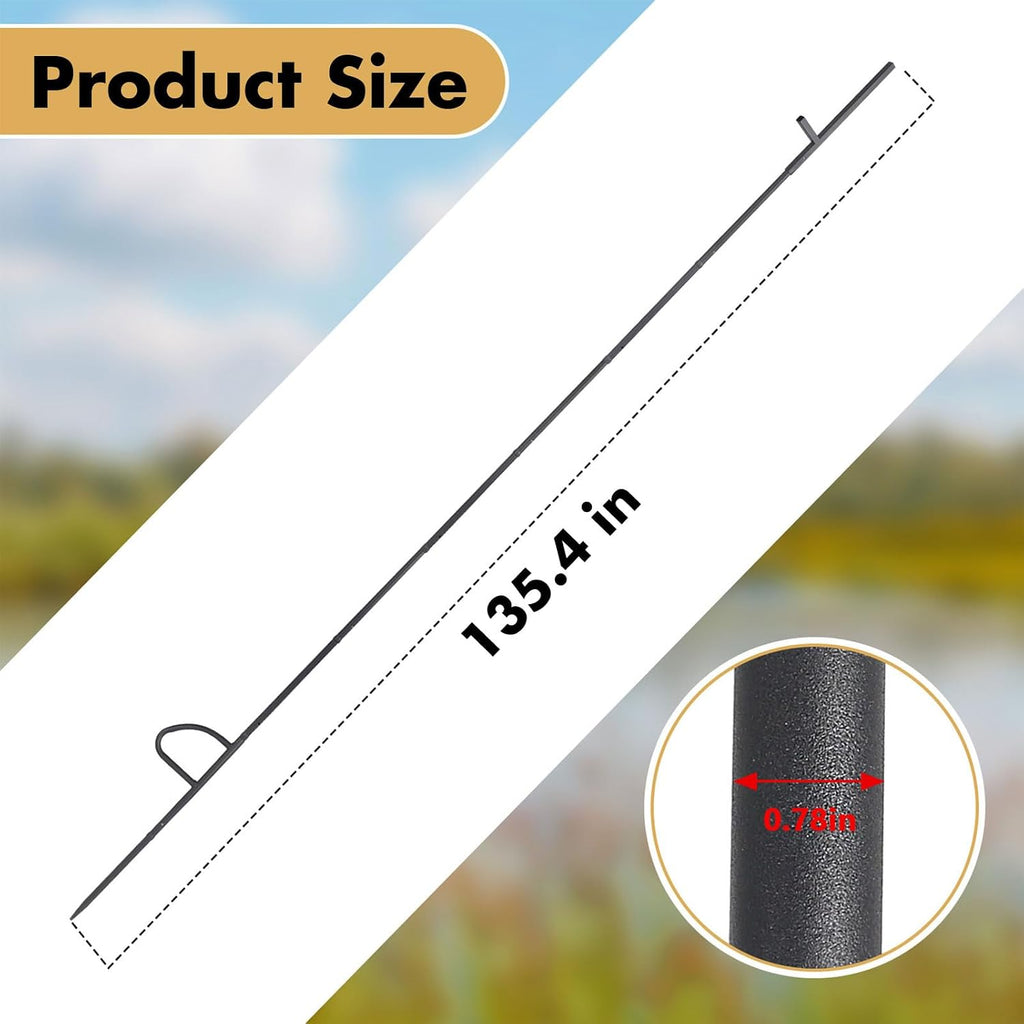 11.3 FT Mallard Duck Decoys Extension Pole,Outdoor Duck Decoy Stand Hunting Pole Works with Spinning Wing Decoys,Ducks Hunting Accessories(Duck Decoy Not Included)