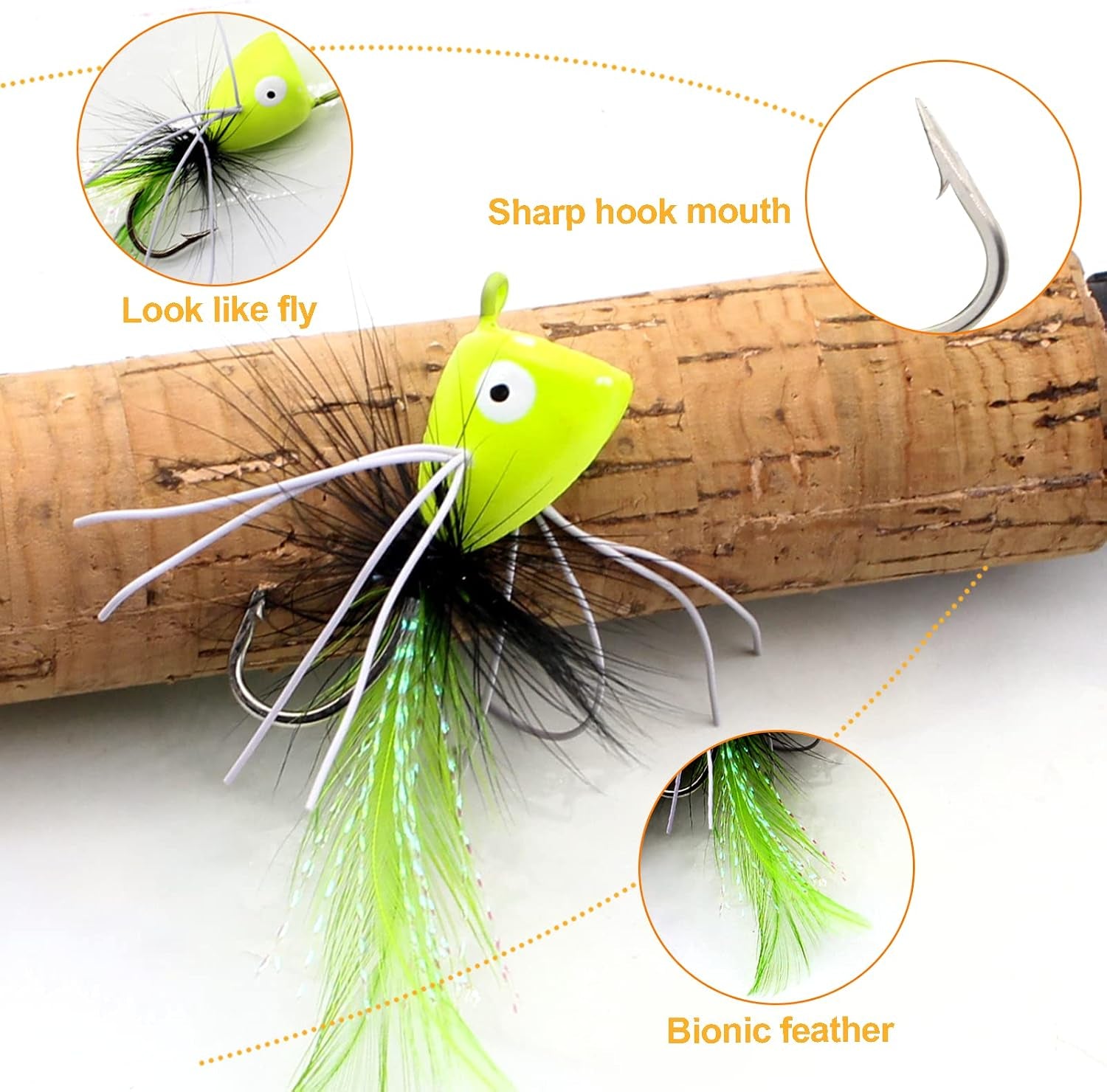 Fly Fishing Poppers Dry Flies Topwater Lures Bass Trout Kit Pro XL