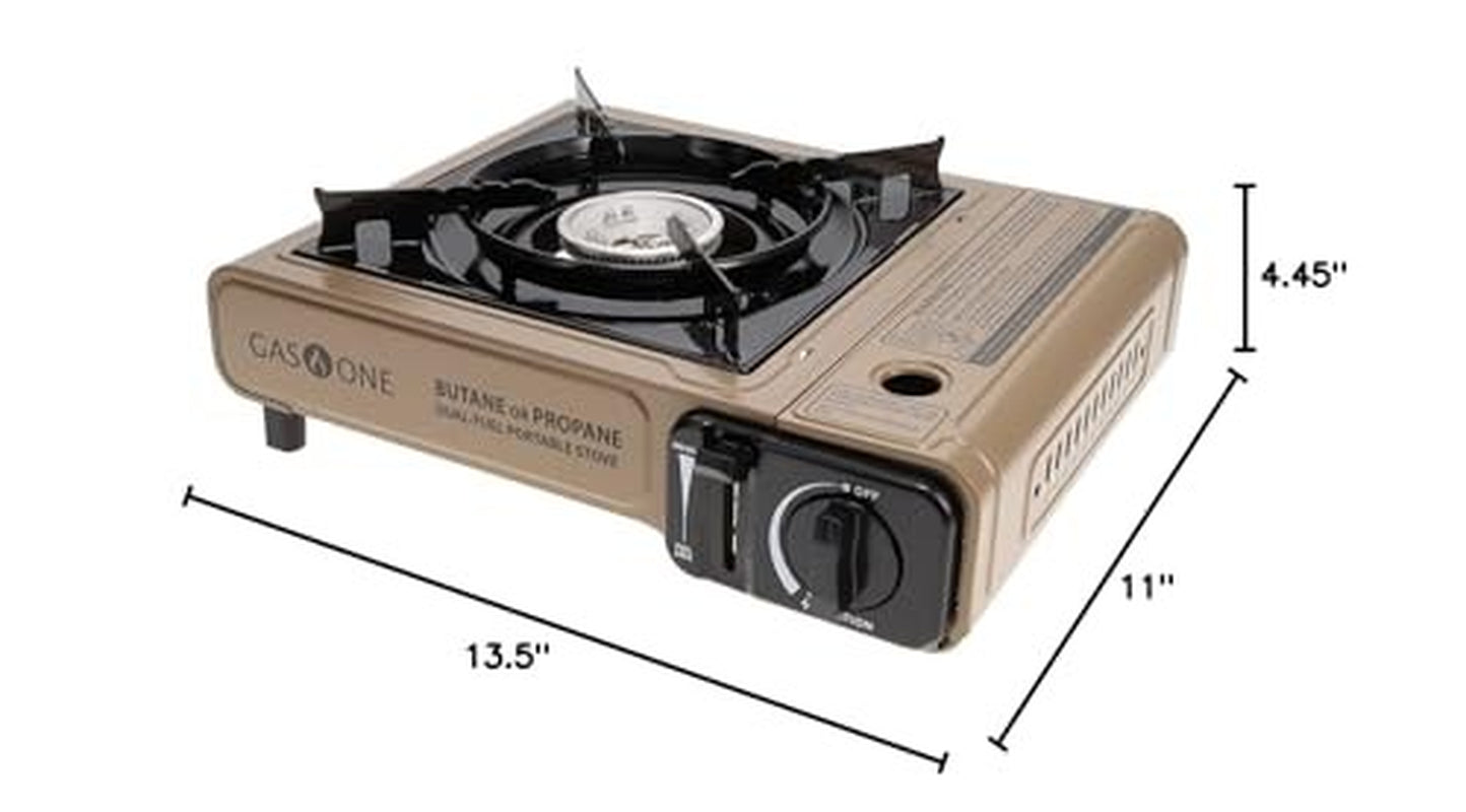 Gas One Gs-3400P Propane or Butane Stove Dual Fuel Stove Portable Camp